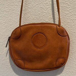 CC Courtney by Coach Brown Leather Crossbody Bag vintage Mini Size Zip 7x6”